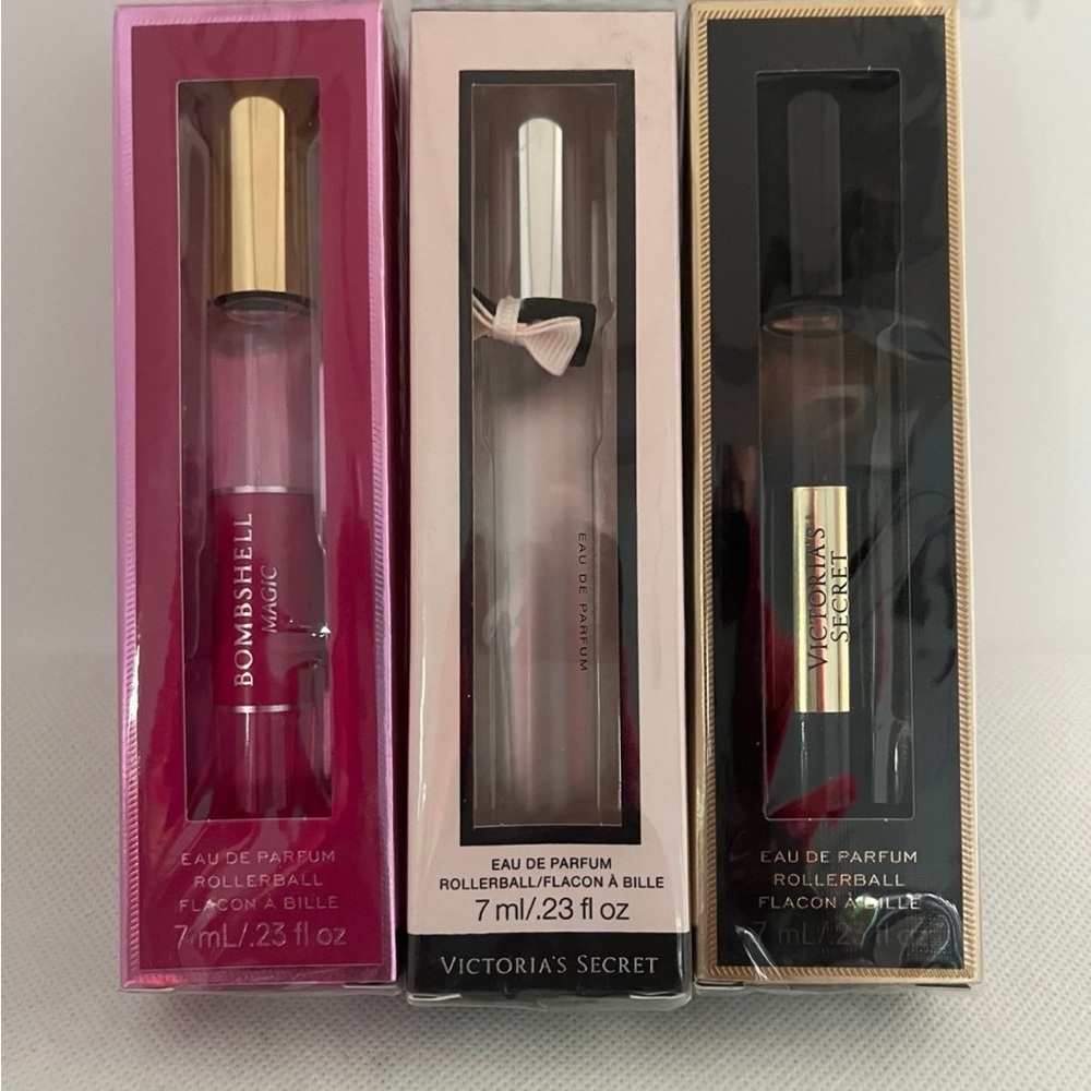 Victoria's Secret 3 count Bombshell Magic, OUD , Fabulous EDP Rollerball NEW